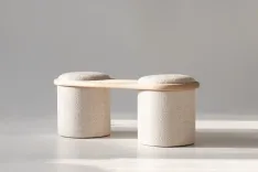 Мягкая банкетка в прихожую Wave WOODFANS из массива ясеня