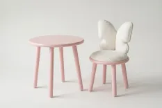 Детский стол Гага (Gaga) от WOODFANS — круглая столешница, ножки из массива бука