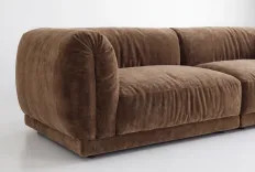 Округлый подлокотник модульного дивана Luca, авторский дизайн WOODFANS