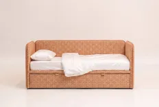 Кровать СИ WOODFANS — мягкая спинка с кантом, вид сбоку